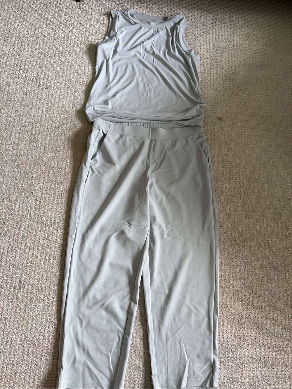 OGL Women's Light Gray Cropped Drawstring Pants